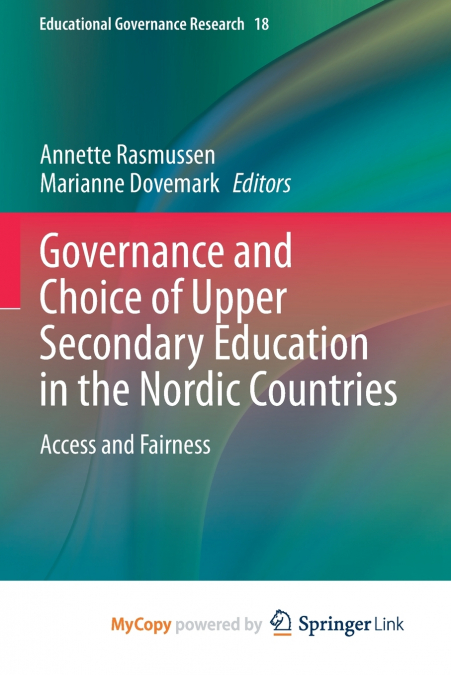 Governance and Choice of Upper Secondary Education in the Nordic Countries