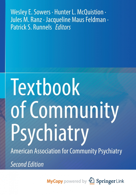 Textbook of Community Psychiatry