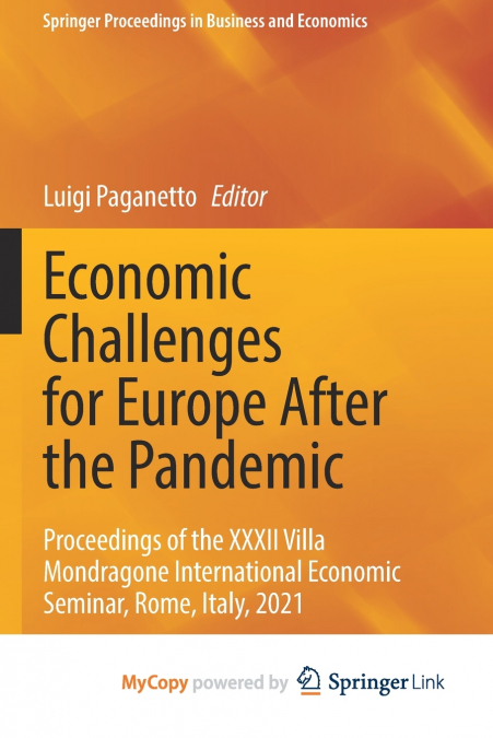Economic Challenges for Europe After the Pandemic