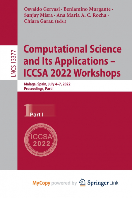 Computational Science and Its Applications - ICCSA 2022 Workshops