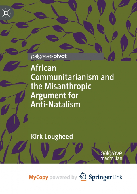 African Communitarianism and the Misanthropic Argument for Anti-Natalism
