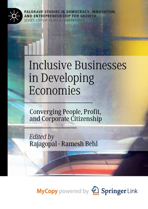 Inclusive Businesses in Developing Economies