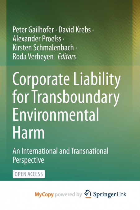 Corporate Liability for Transboundary Environmental Harm