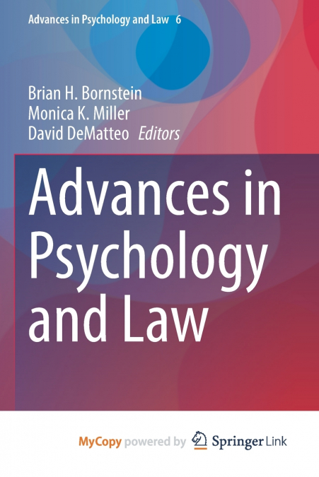 Advances in Psychology and Law