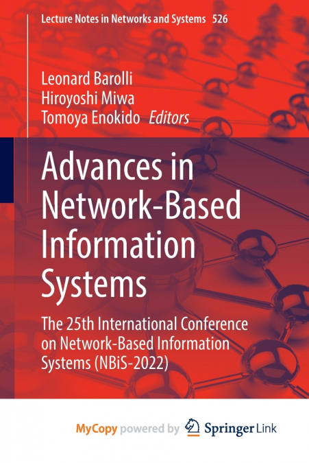 Advances in Network-Based Information Systems