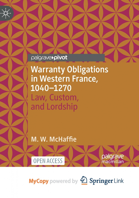 Warranty Obligations in Western France, 1040-1270