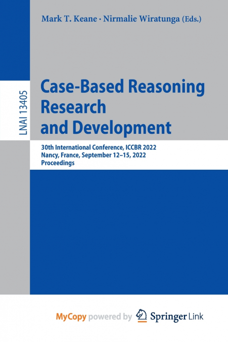 Case-Based Reasoning Research and Development
