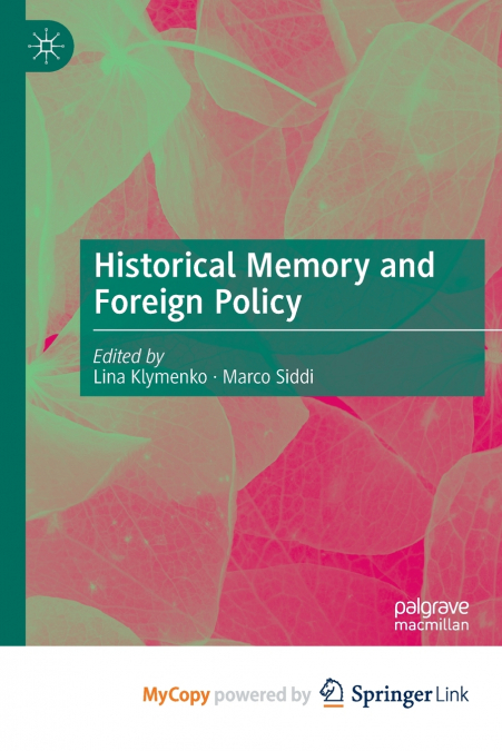Historical Memory and Foreign Policy