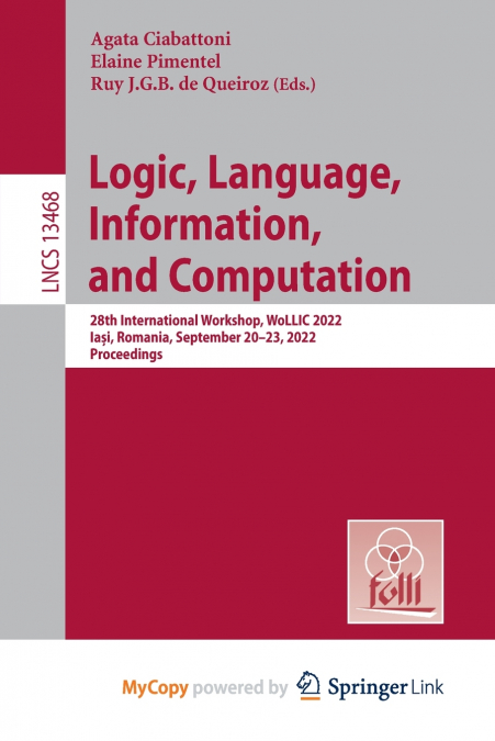 Logic, Language, Information, and Computation