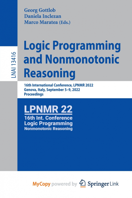 Logic Programming and Nonmonotonic Reasoning