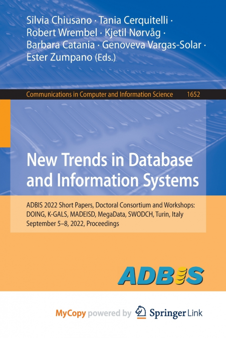 New Trends in Database and Information Systems