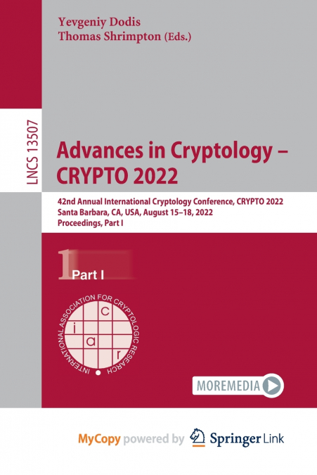 Advances in Cryptology - CRYPTO 2022