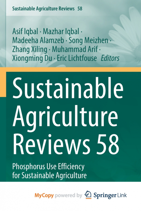 Sustainable Agriculture Reviews 58
