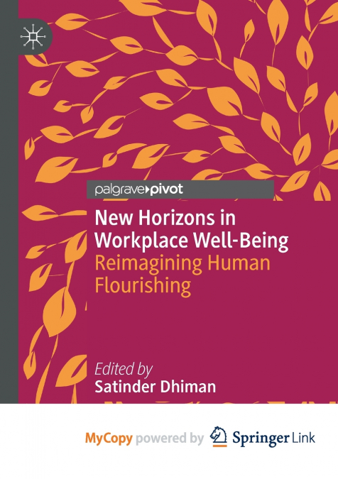 New Horizons in Workplace Well-Being