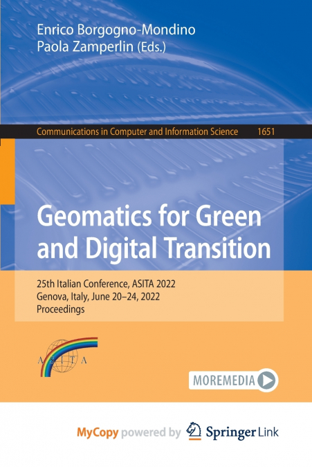 Geomatics for Green and Digital Transition
