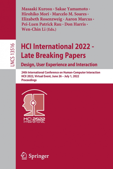 HCI International 2022 - Late Breaking Papers. Design, User Experience and Interaction
