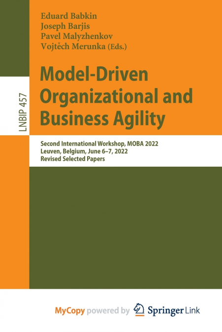 Model-Driven Organizational and Business Agility