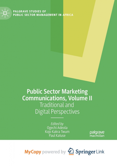 Public Sector Marketing Communications, Volume II