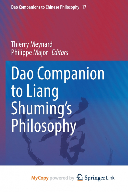 Dao Companion to Liang Shuming’s Philosophy