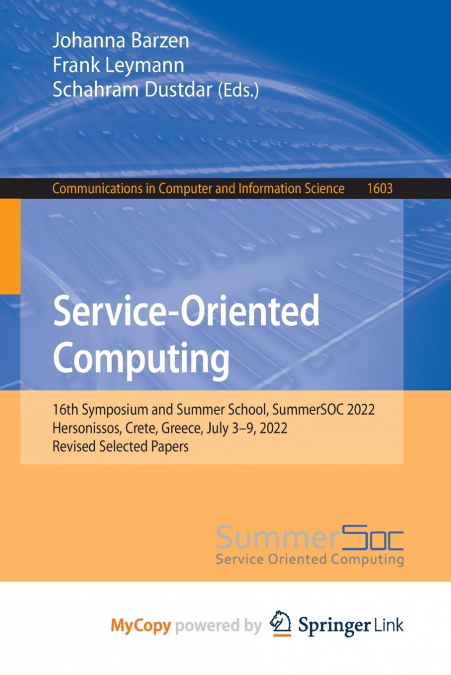 Service-Oriented Computing