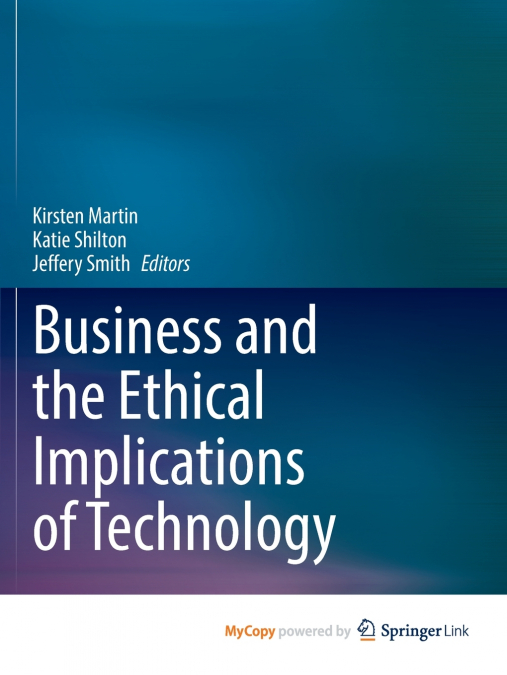 Business and the Ethical Implications of Technology