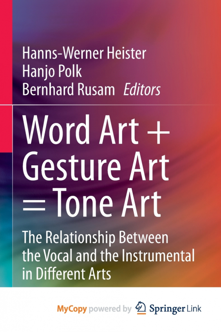 Word Art + Gesture Art = Tone Art