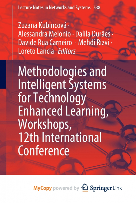 Methodologies and Intelligent Systems for Technology Enhanced Learning, Workshops, 12th International Conference