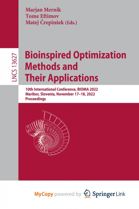 Bioinspired Optimization Methods and Their Applications