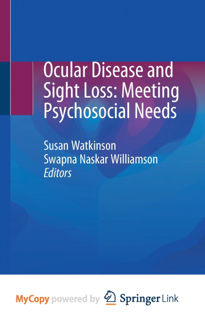 Ocular Disease and Sight Loss