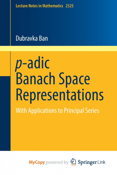 p-adic Banach Space Representations