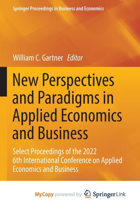 New Perspectives and Paradigms in Applied Economics and Business