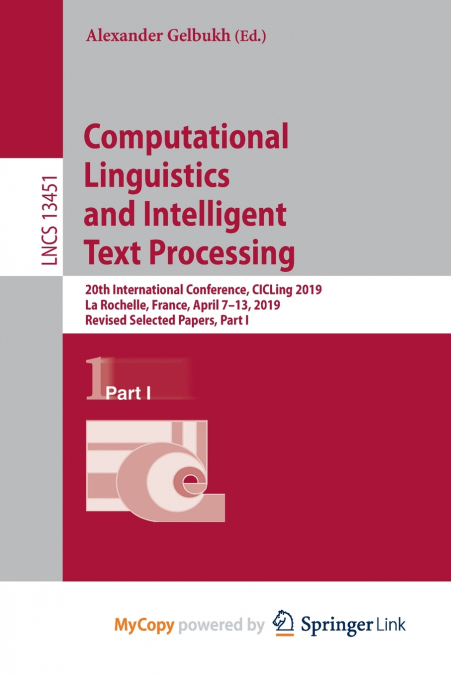 Computational Linguistics and Intelligent Text Processing