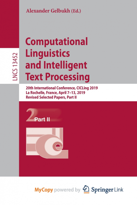 Computational Linguistics and Intelligent Text Processing