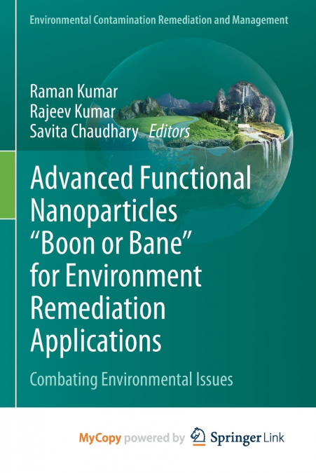 Advanced Functional Nanoparticles 'Boon or Bane' for Environment Remediation Applications