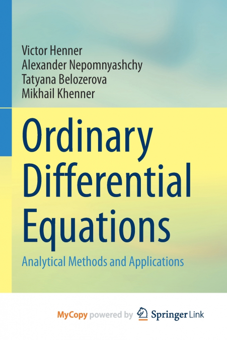 Ordinary Differential Equations