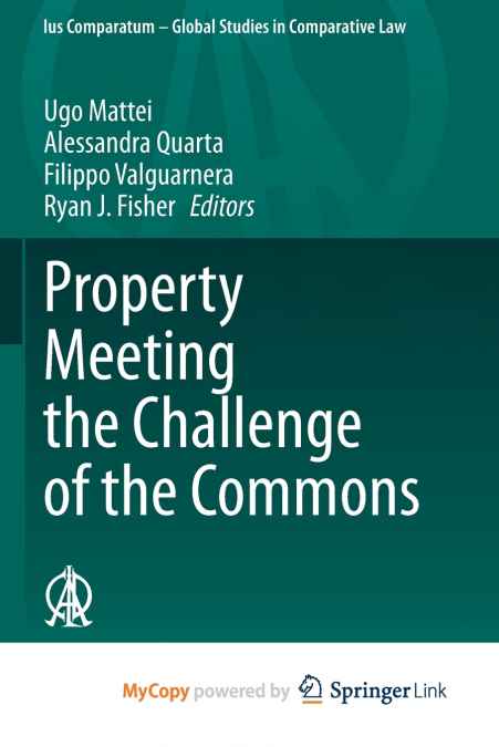 Property Meeting the Challenge of the Commons