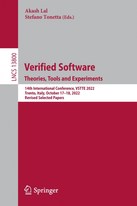 Verified Software. Theories, Tools and Experiments.