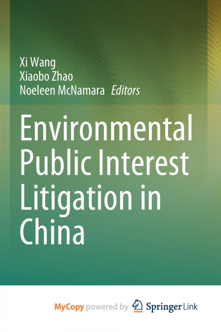 Environmental Public Interest Litigation in China