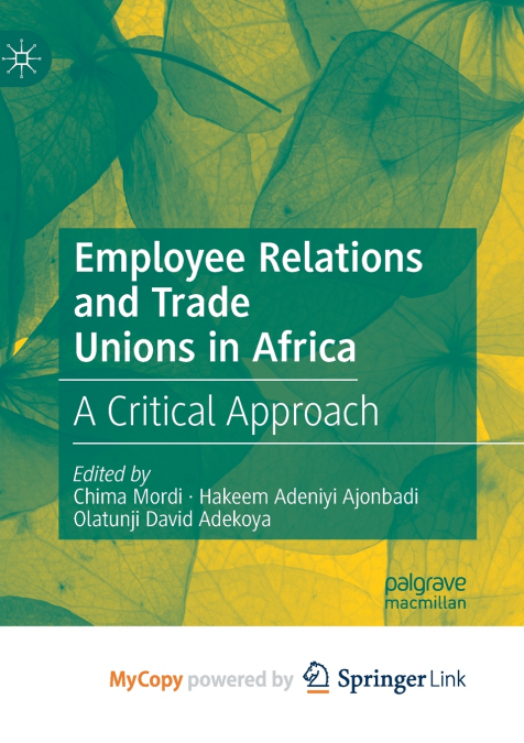 Employee Relations and Trade Unions in Africa