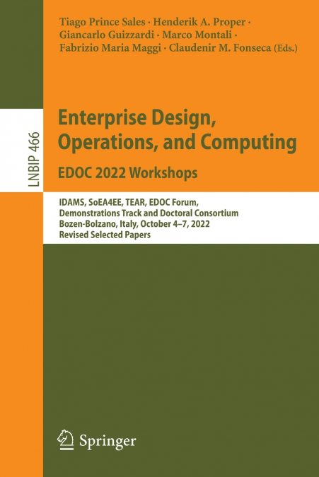 Enterprise Design, Operations, and Computing. EDOC 2022 Workshops