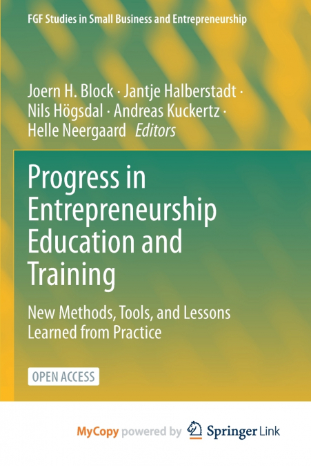 Progress in Entrepreneurship Education and Training