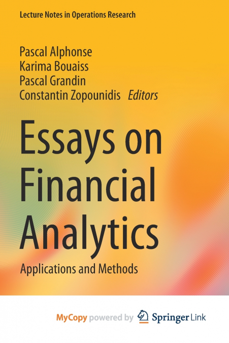 Essays on Financial Analytics