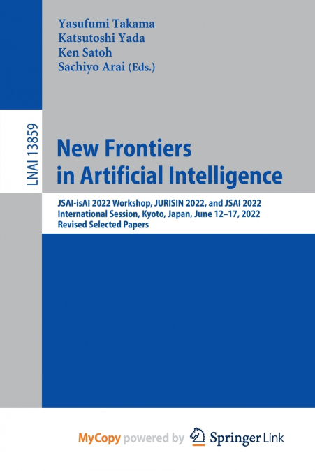 New Frontiers in Artificial Intelligence