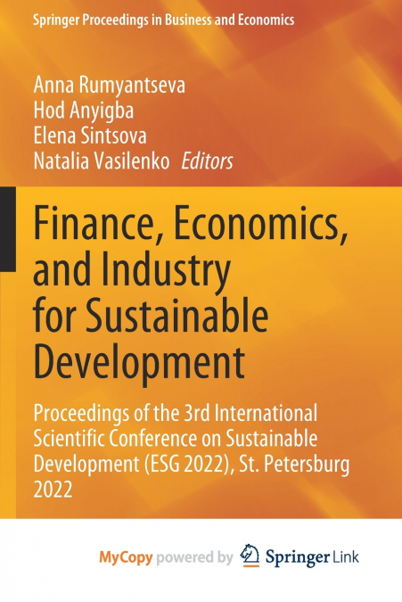 Finance, Economics, and Industry for Sustainable Development