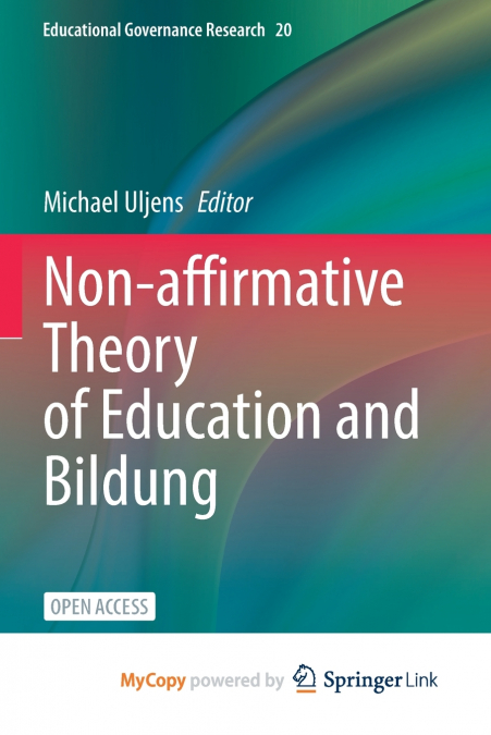 Non-affirmative Theory of Education and Bildung