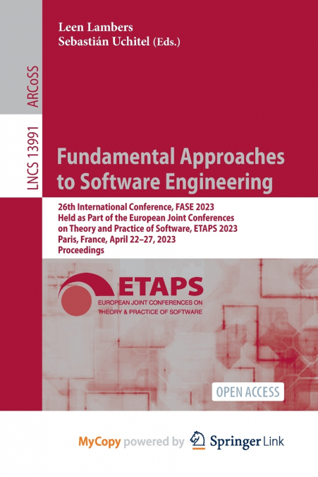 Fundamental Approaches to Software Engineering