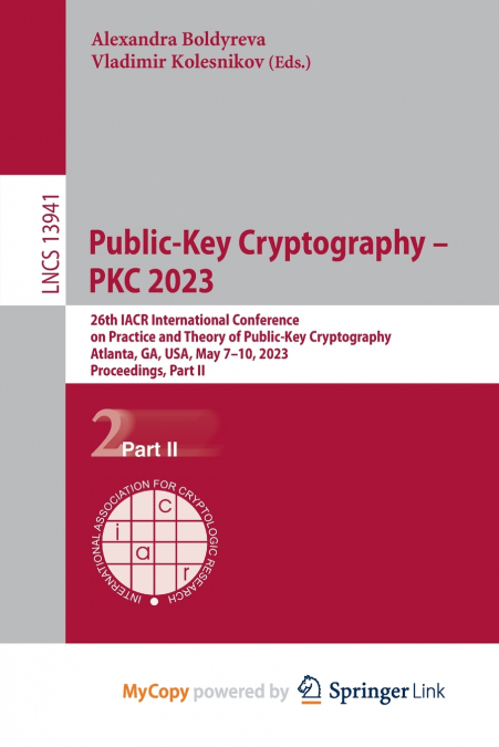 Public-Key Cryptography - PKC 2023