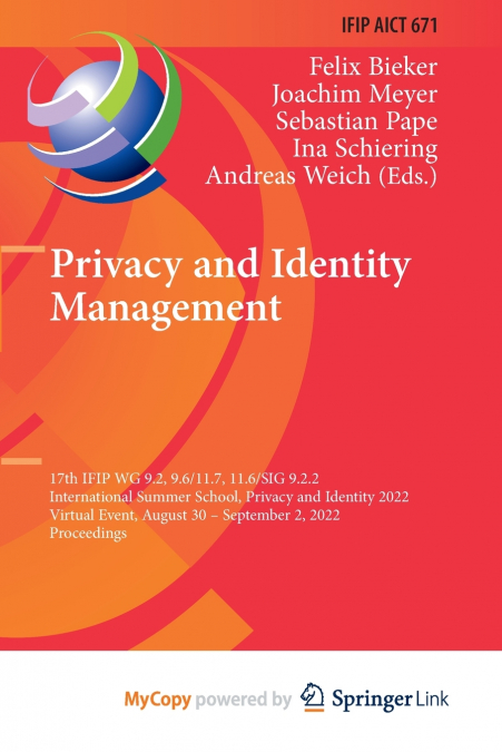 Privacy and Identity Management
