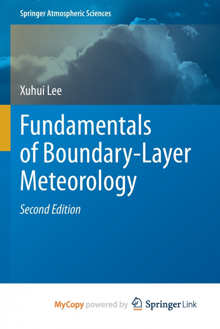 Fundamentals of Boundary-Layer Meteorology