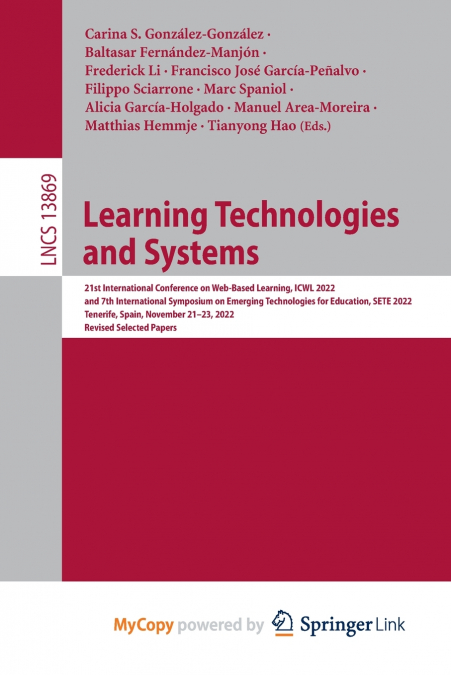 Learning Technologies and Systems